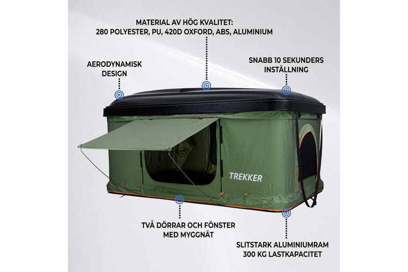 Trekker Taktelt Hut M - Svart - Sport & fritid - Camping & vandring - Telt