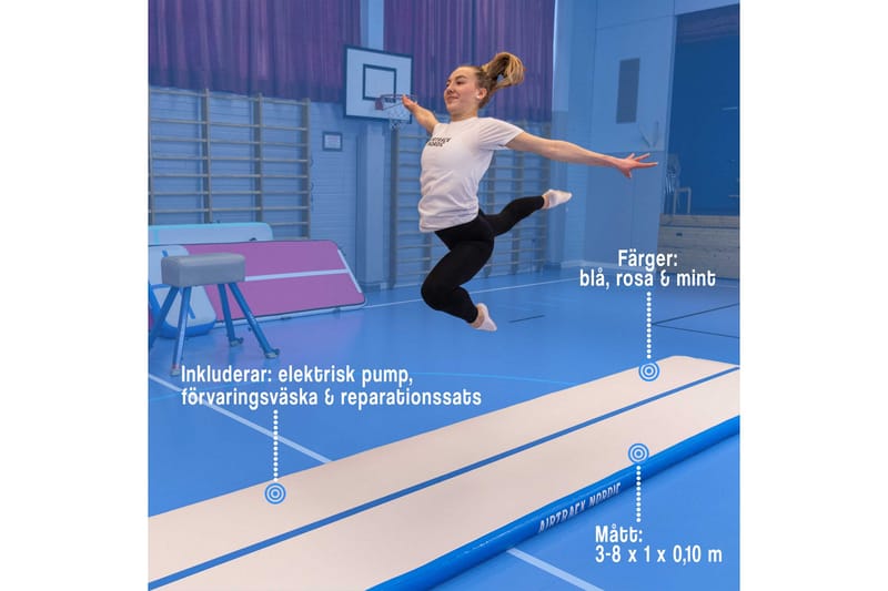 Airtrack Nordic Standard 3 m - Grön - Sport & fritid - Hjemmetrening - Treningsutstyr - Turnmatte & Airtrack