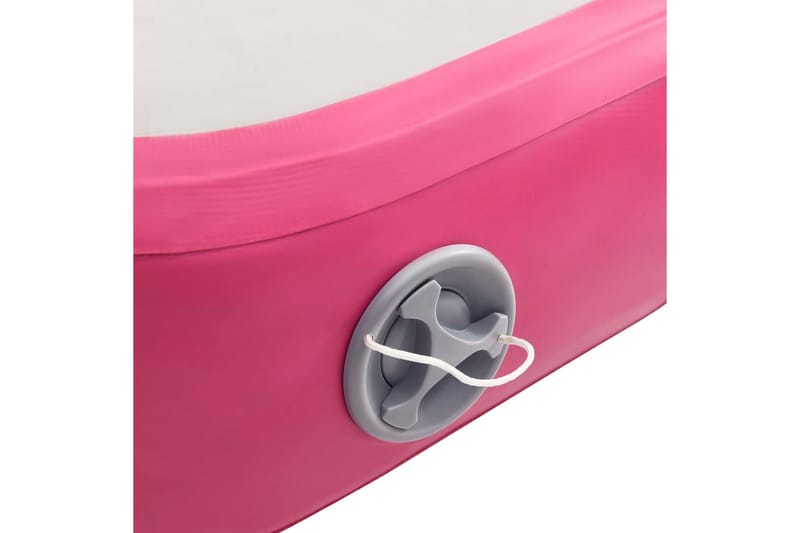 Oppblåsbar gymnastikkmatte med pumpe 200x200x20 cm PVC rosa - Sport & fritid - Hjemmetrening - Treningsutstyr - Treningsgulv & puslematte