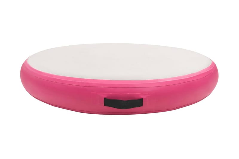 Oppblåsbar gymnastikkmatte med pumpe 100x100x15 cm PVC rosa - Sport & fritid - Hjemmetrening - Treningsutstyr - Treningsgulv & puslematte