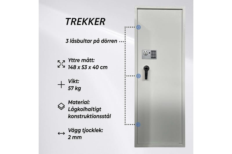 Trekker Våpenskap for 10 Våpen, AS1000 V2 - Svart - Sport & fritid - Jakt & fiske - Jakt & jaktutstyr - Jaktvåpen