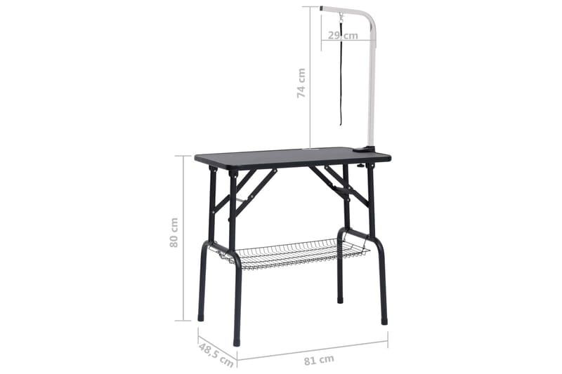 Justerbart trimmebord til hund med 1 løkke og kurv - Sport & fritid - Til dyrene
