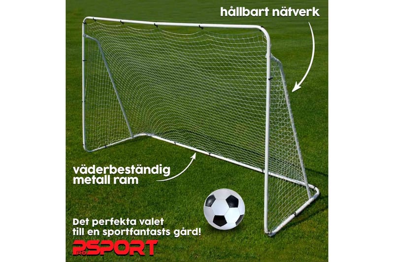 2 x Prosport Fotballmål Real 240x150 cm - Svart - Utendørs spill