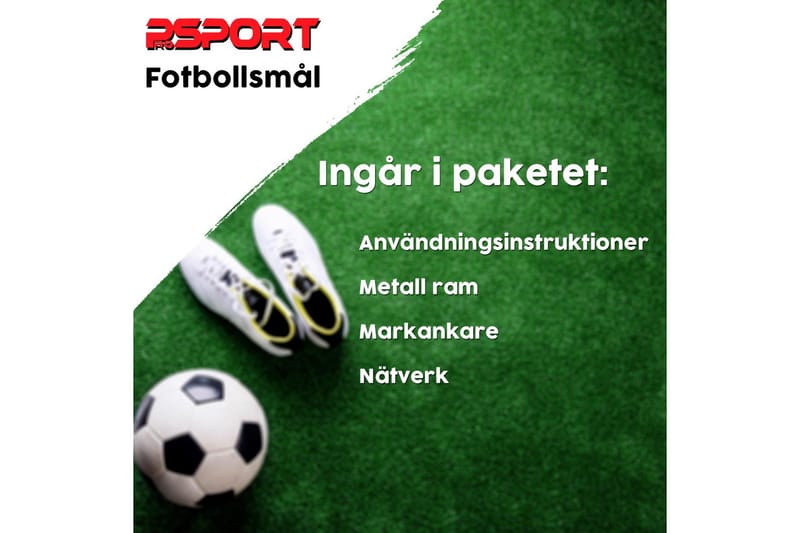 2 x Prosport Fotballmål Real 240x150 cm - Svart - Utendørs spill