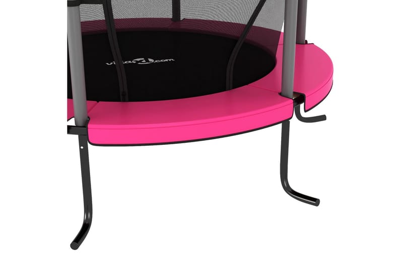 Trampoline med sikkerhetsnett 140x160 cm rosa - Trampoliner