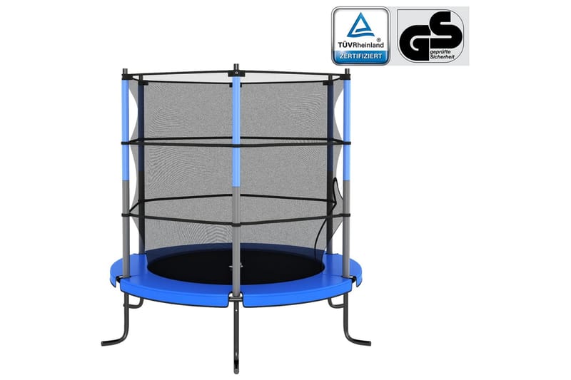 Trampoline med sikkerhetsnett 140x160 cm blå - Sport & fritid - Lek & sport - Lekeredskap & utelek - Trampoliner