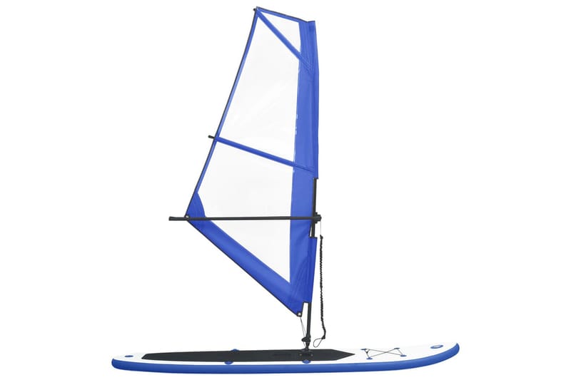 Oppblåsbart padlebrettsett med seil blå og hvit - Blå - Vannsport & vannlek