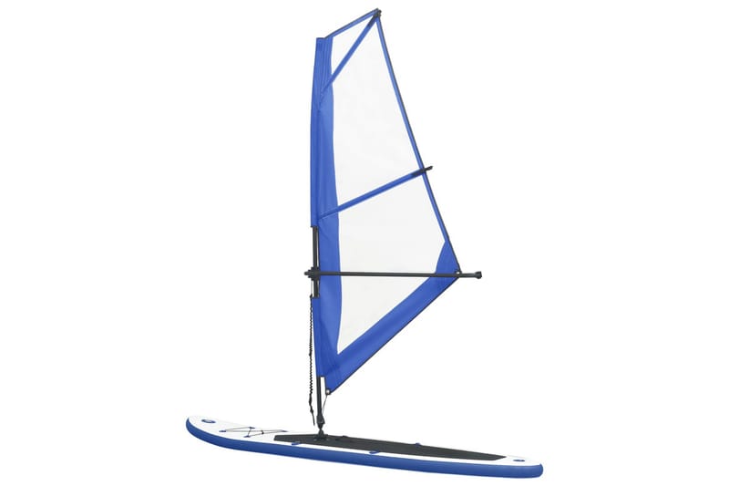 Oppblåsbart padlebrettsett med seil blå og hvit - Blå - Vannsport & vannlek