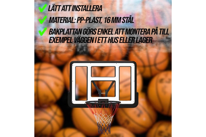 Prosport Basketballkurv og Bakplate - Svart/Blå - Sport & fritid - Lek & sport - Utendørs spill