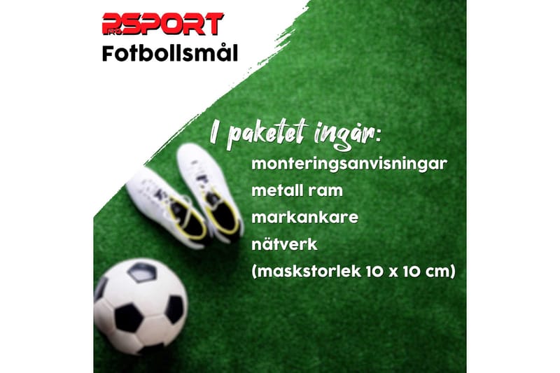 Prosport Fotballmål 210x150x50 cm - Hvit - Sport & fritid - Lek & sport - Utendørs spill