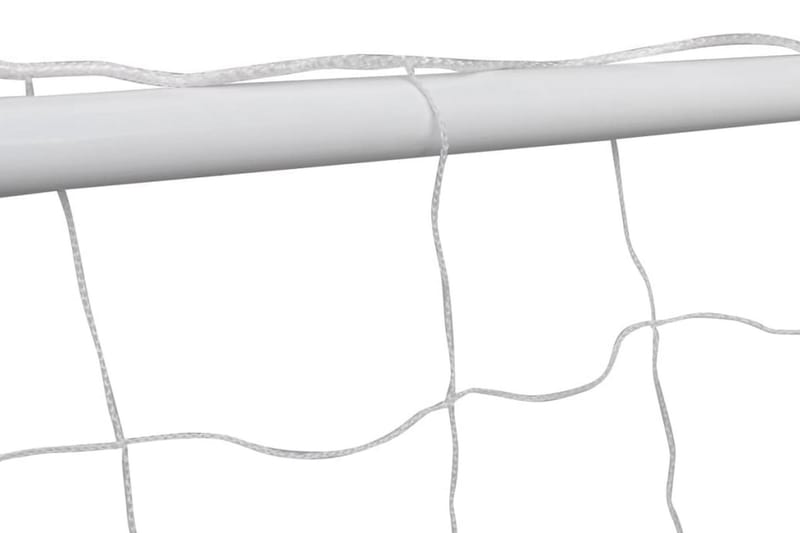 Fotballmål 2 stk med nett 182x61x122 cm stål hvit - Sport & fritid - Lek & sport - Utendørs spill