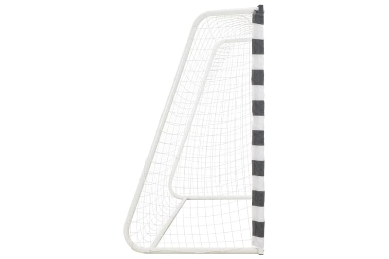 Fotballmål 300x160x90 cm metall svart og hvit - Hvit - Sport & fritid - Lek & sport - Utendørs spill