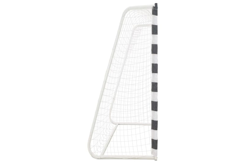 Fotballmål 300x200x90 cm metall svart og hvit - Hvit - Sport & fritid - Lek & sport - Utendørs spill