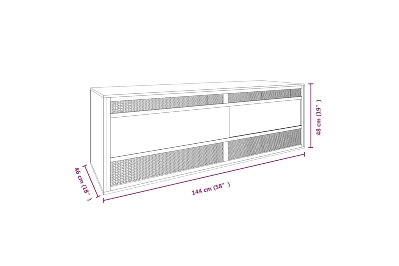 Terrarium konstruert tre 144x46x48 cm - Flerfarget - Sport & fritid - Til dyrene - Fisk & reptiler - Terrarium