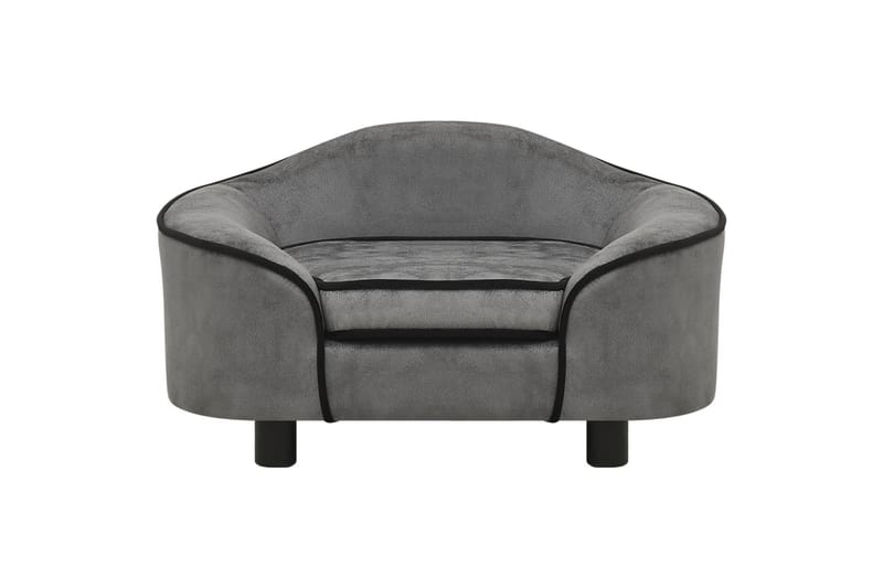 Hundesofa grå 67x47x36 cm plysj - Grå - Sport & fritid - Til dyrene - For hund - Hundemøbler - Hundekurv & hundeseng