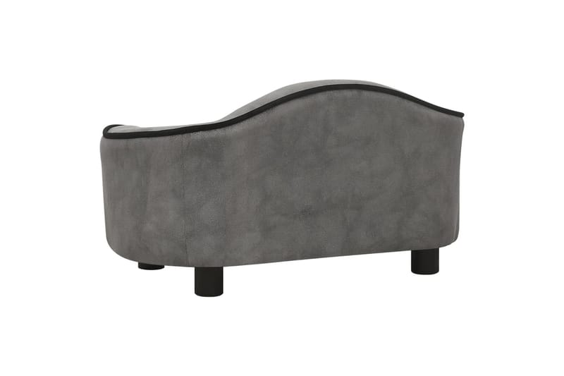 Hundesofa grå 67x47x36 cm plysj - Grå - Sport & fritid - Til dyrene - For hund - Hundemøbler - Hundekurv & hundeseng