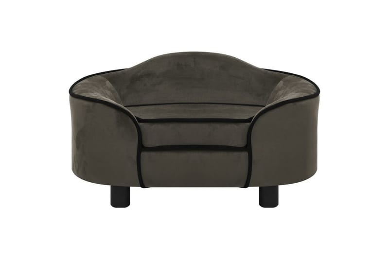 Hundesofa mørkegrå 67x47x36 cm plysj - Grå - Sport & fritid - Til dyrene - For hund - Hundemøbler - Hundekurv & hundeseng