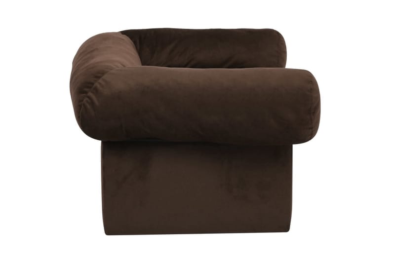 Hundesofa med skuff brun 75x50x38 cm plysj - Brun - Sport & fritid - Til dyrene - For hund - Hundemøbler - Hundekurv & hundeseng