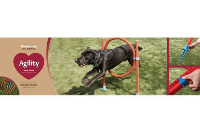 Agility-Hoppring med Bæreveske Oransje/Turkis - Sport & fritid - Til dyrene - For hund - Hundetrening & agility