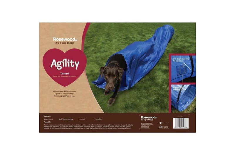 Agility Tunnel Ø60cm 5m Blå - Sport & fritid - Til dyrene - For hund - Hundetrening & agility