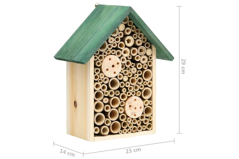 Insekthoteller 2 stk 23x14x29 cm heltre gran - Brun - Sport & fritid - Til dyrene