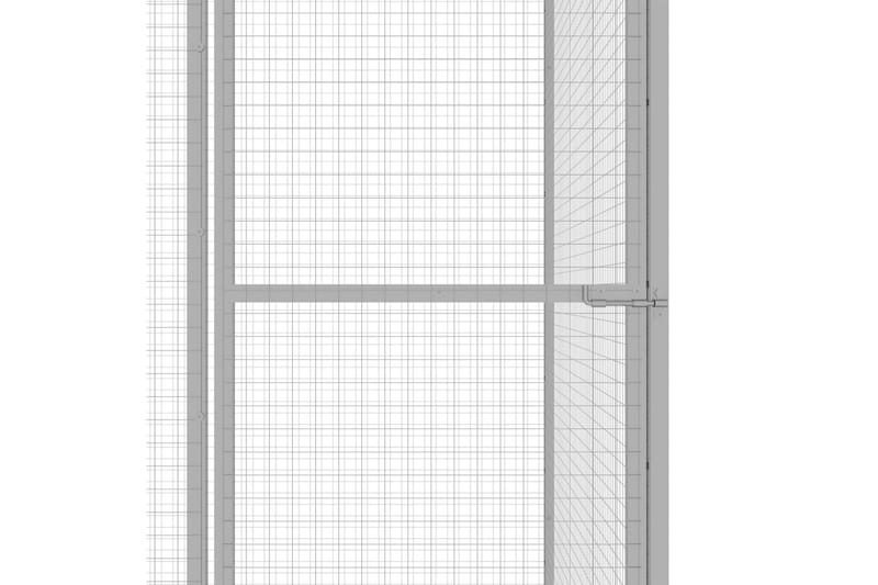 Kattegård 1,5x1,5x1,5 m galvanisert stål - Silver - Sport & fritid - Til dyrene - Katt - Kattebur & katteveske