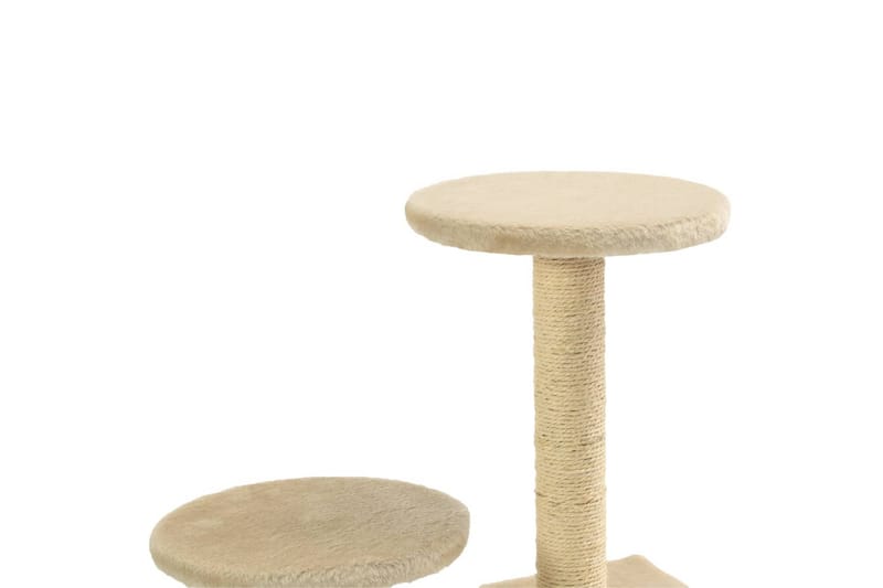 Kattetre med klorestolper i sisal 60 cm beige - Beige - Sport & fritid - Til dyrene - Katt - Kattemøbler