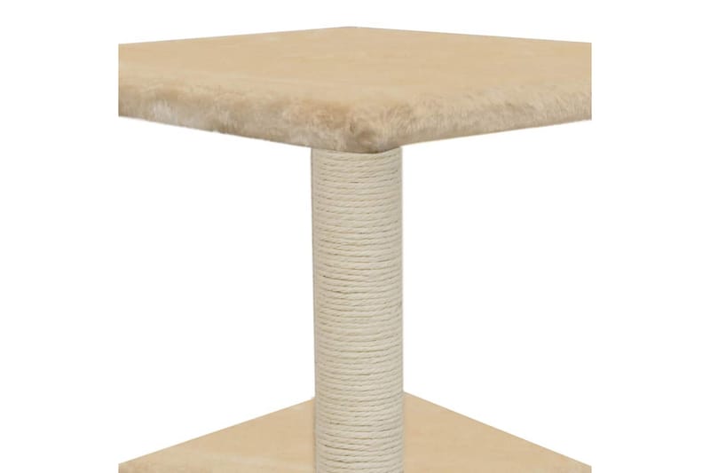 Kloretre med klorestolpe i sisal 55 cm beige - Beige - Sport & fritid - Til dyrene - Katt - Kattemøbler