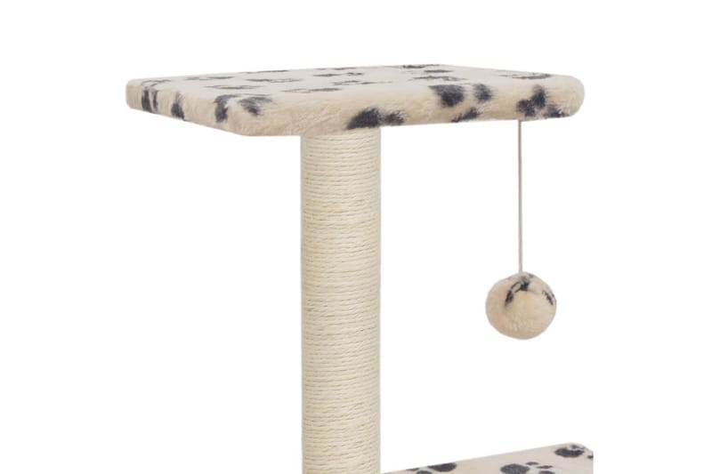 Kloretre med klorestolper i sisal 65 cm poteavtrykk beige - Beige - Kattemøbler