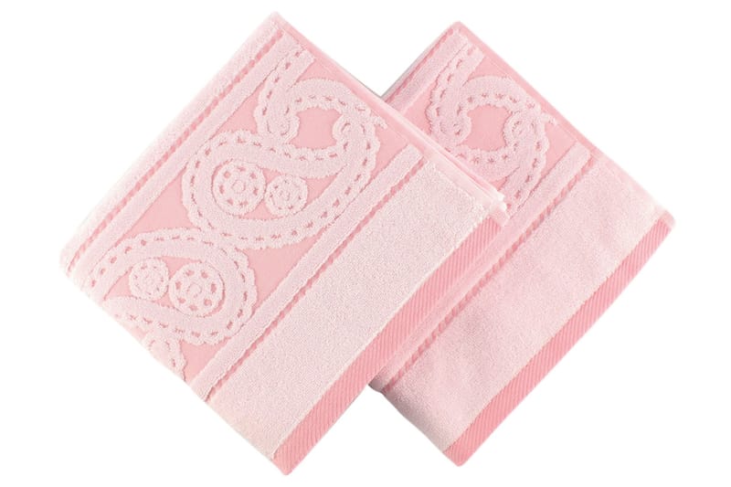 Hobby Håndkle 50x90 cm 2-pk - Rosa/Lyserosa - Håndklær