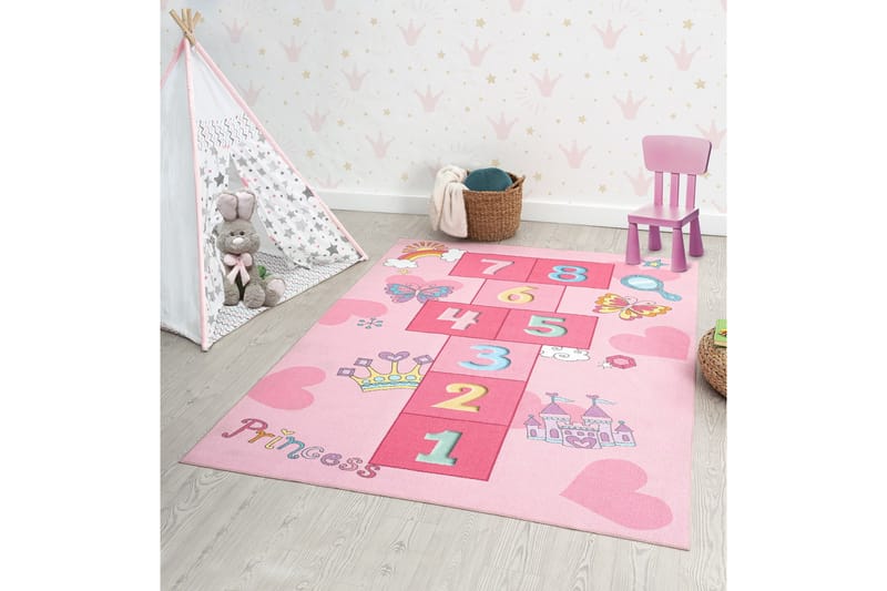 Play Barnematte 140x200 cm - Rosa - Tekstiler - Barnetekstiler - Barnetepper