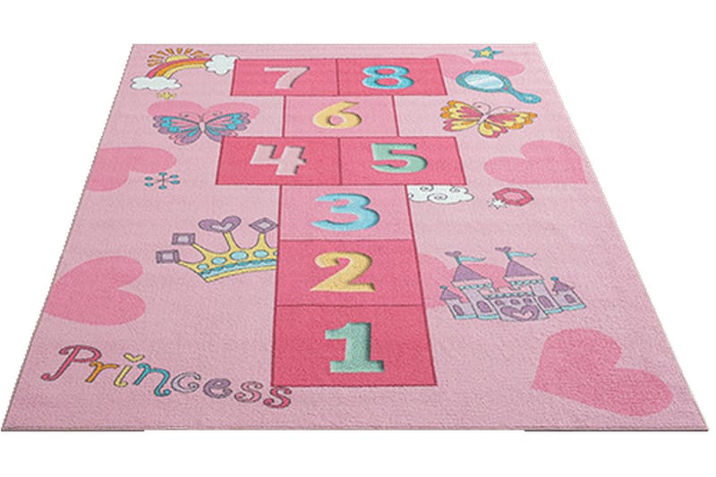 Play Barnematte 160x230 cm - Rosa - Tekstiler - Barnetekstiler - Barnetepper