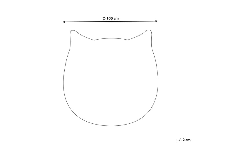 Kitty Barneteppe Rund 100 cm - Grå - Tekstiler - Barnetekstiler - Barnetepper