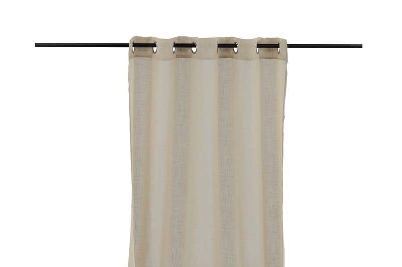 Kaya Gardin metallringer 140x240 cm - Beige - Tekstiler - Gardiner - Gardinlengder - Maljegardiner