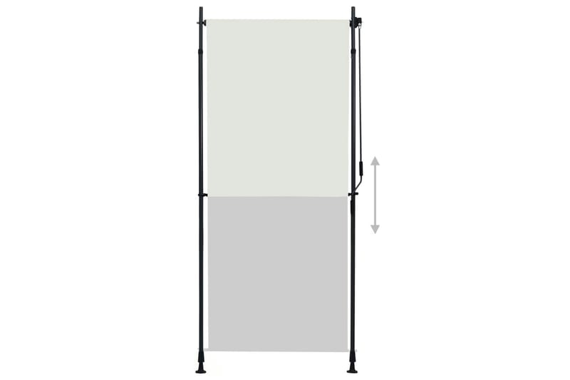 Utendørs rullegardin 100x270 cm kremhvit - Krem - Tekstiler - Gardiner - Rullegardin