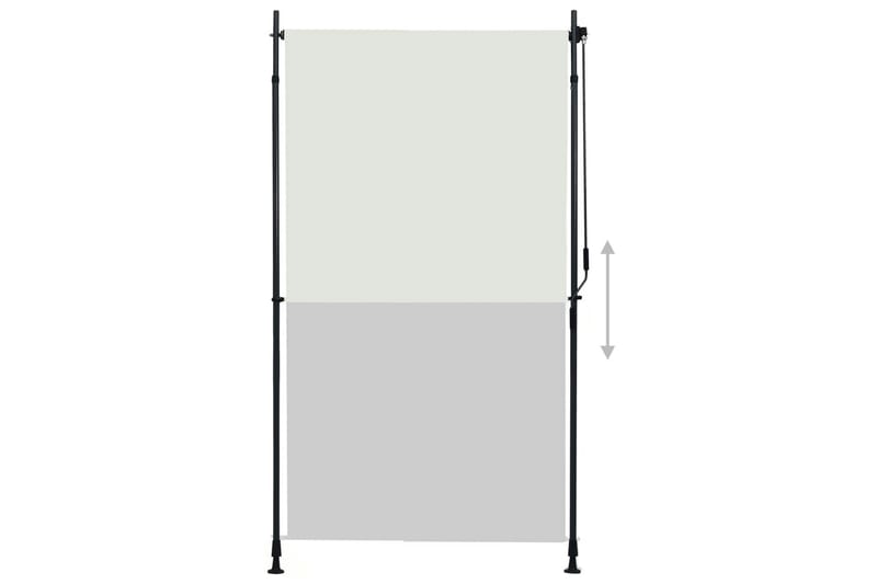 Utendørs rullegardin 120x270 cm kremhvit - Krem - Tekstiler - Gardiner - Rullegardin