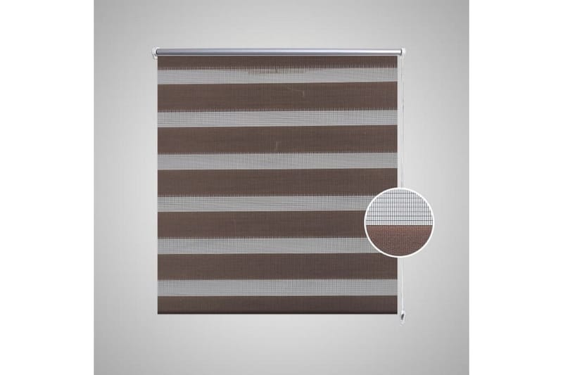 Zebra Gardiner 100 x 175 cm Kaffe Farge - Brun/Transparent - Tekstiler - Gardiner - Rullegardin