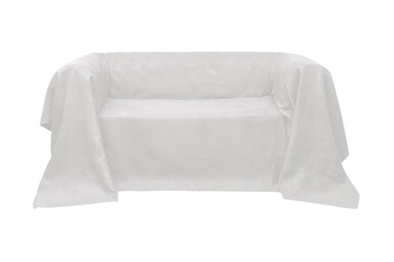 Mikro-semsket sofa overtrekk kremfarget 140 x 210 cm - Kremhvit - Sofatrekk - Møbeltrekk