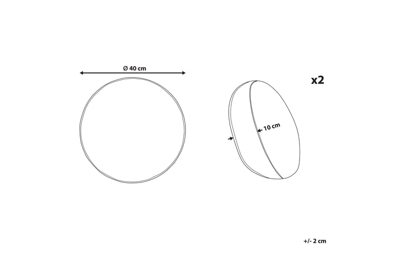 Specchia Utendørspute 40 cm Rund 2 stk - Blå/Grønn/Gul - Tekstiler - Pute & pledd - Hagepute