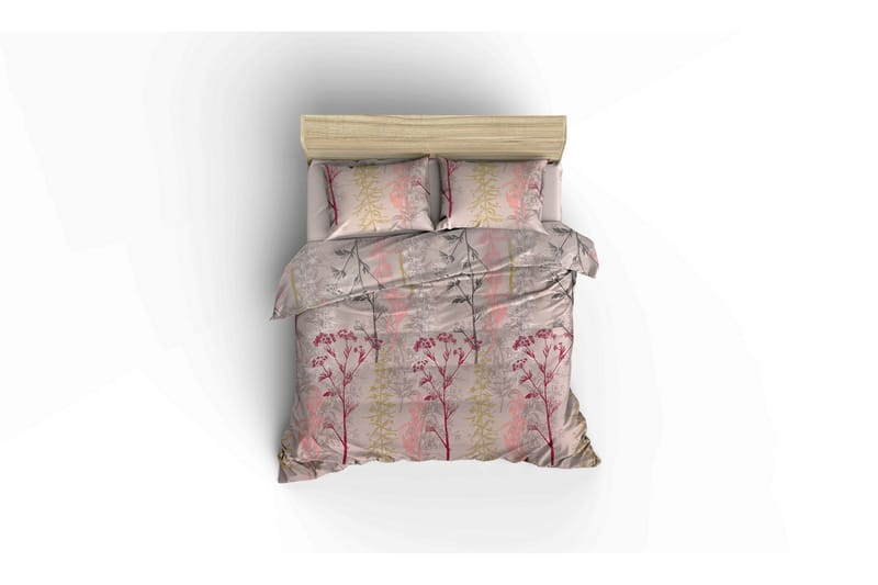 Eponj Home Sengeteppe Dobbelt 200x235 cm - Beige/Rød/Rosa/Grønn - Tekstiler - Sengetøy - Sengeteppe - Sengeteppe dobbeltseng