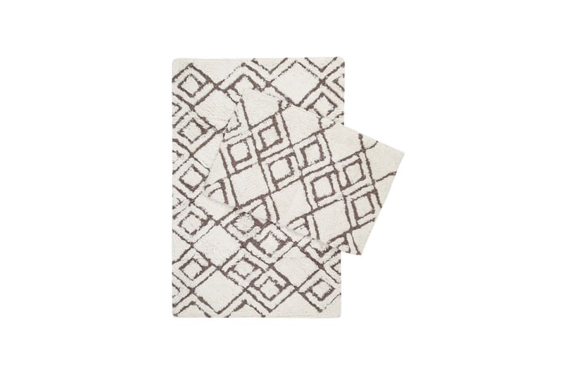 Neeti Baderomsmatte 60x90 cm Rektangulær - Brun - Baderomsmatte - Gummiert tepper - Små tepper - Mønstrede tepper - Store tepper - Håndvevde tepper