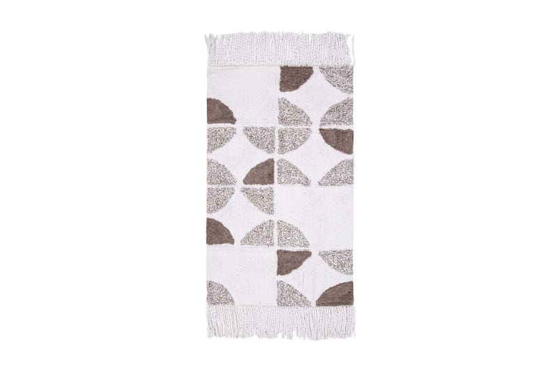 Nehara Baderomsmatte 70x110 cm Rektangulær - Ecru - Baderomsmatte - Gummiert tepper - Små tepper - Mønstrede tepper - Store tepper - Håndvevde tepper