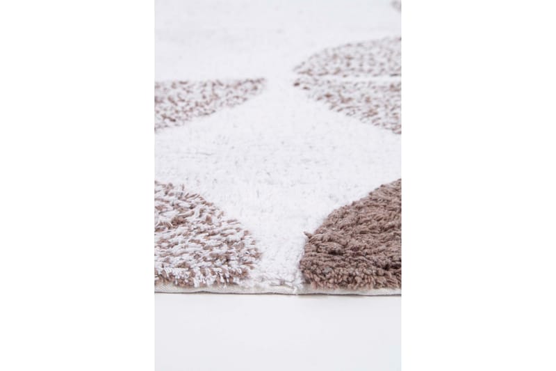 Nehara Baderomsmatte 70x110 cm Rektangulær - Ecru - Baderomsmatte - Gummiert tepper - Små tepper - Mønstrede tepper - Store tepper - Håndvevde tepper