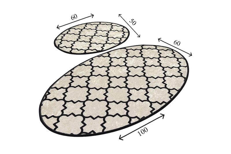 Niyanna Badematte 2-pk - Flerfarget - Tekstiler - Tepper & Matter - Baderomsmatte