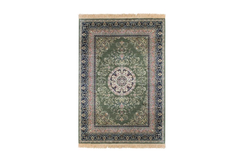 Casablanca Medallion Orientalsk Matte 200x300 - Grønn - Tekstiler - Tepper & Matter - Orientalske tepper - Persisk matte