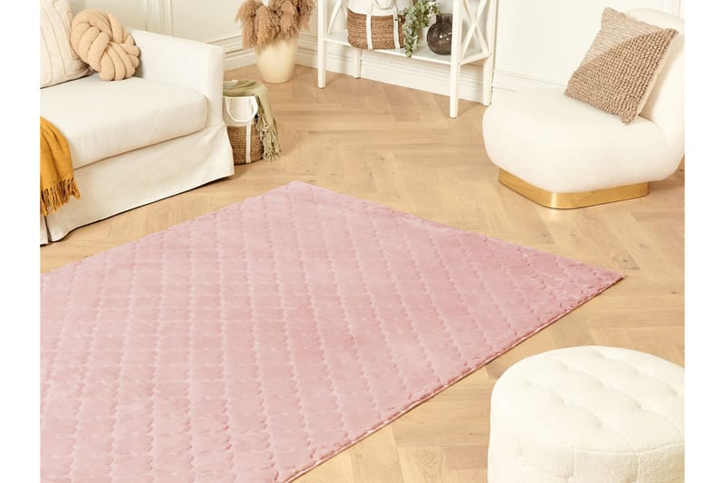 Gharo Skinnteppe 160x230 cm - Rosa - Skinn & pelstepper