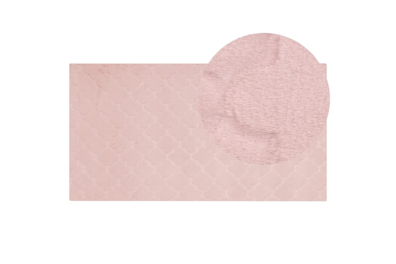 Gharo Skinnteppe 80x150 cm - Rosa - Skinn & pelstepper