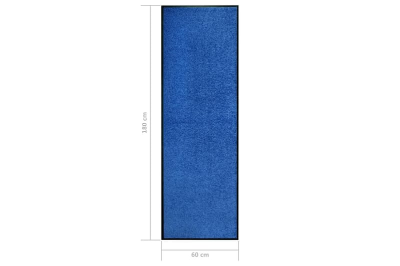 Dørmatte vaskbar blå 60x180 cm - Blå - Tekstiler - Tepper & Matter - Hall matte