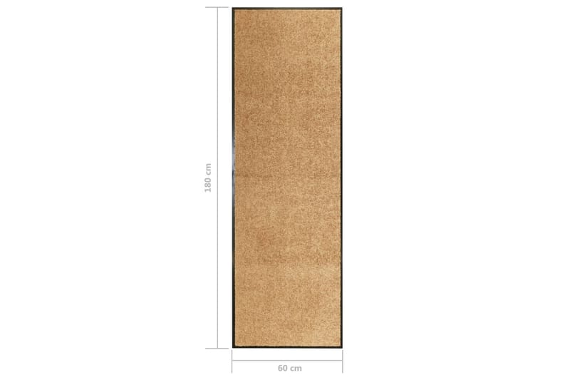 Dørmatte vaskbar kremhvit 60x180 cm - Krem - Tekstiler - Tepper & Matter - Hall matte