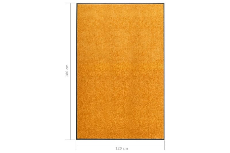 Dørmatte vaskbar oransje 120x180 cm - Oransj - Tekstiler - Tepper & Matter - Hall matte